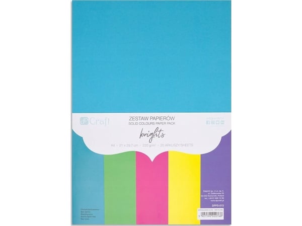 A4-papirsatser 20 ark brights 220 g