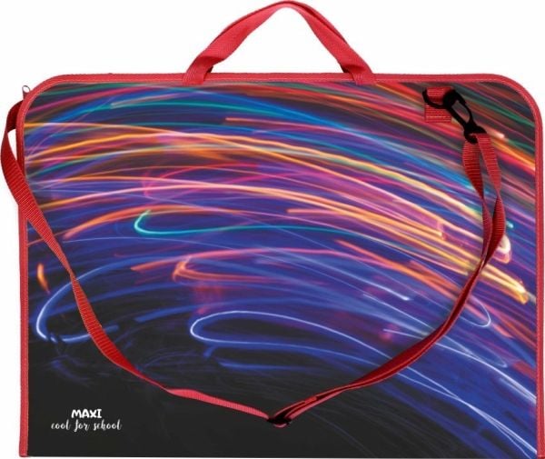 Biurfol tegne-mappe A3 med rem, håndtak i plast PP Lights