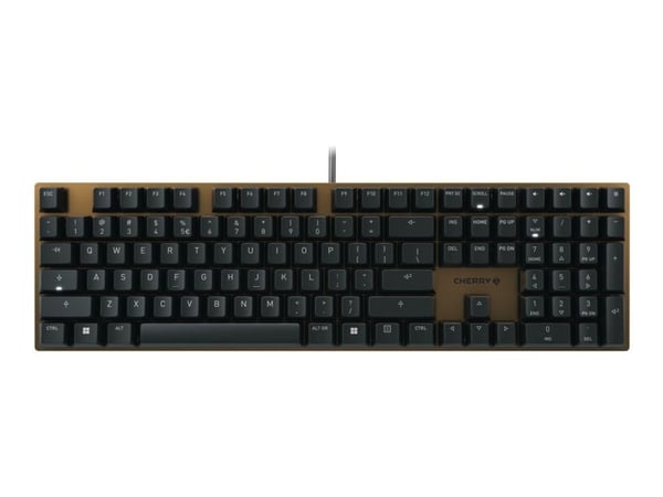 CHERRY KC 200 MX - Tastatur - 100% - full size - USB - QWERTY - Pan Nordic - tastsvitsj: CHERRY MX2A Brown - svart, bronse