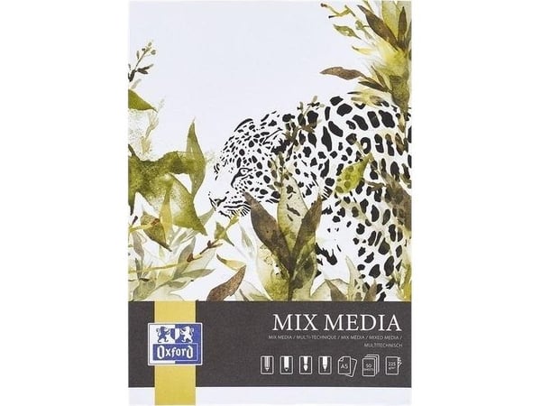 Kunstnerisk blokk A5/50K mix media 225g limt