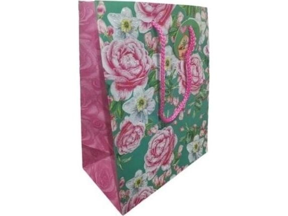 Fresh gavepose 35x37x12 cm glitter rosa