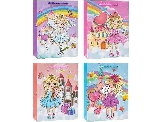 Rozette Pop-Up gavepose 3D Girl 18x24x8 cm mix ROZETTE