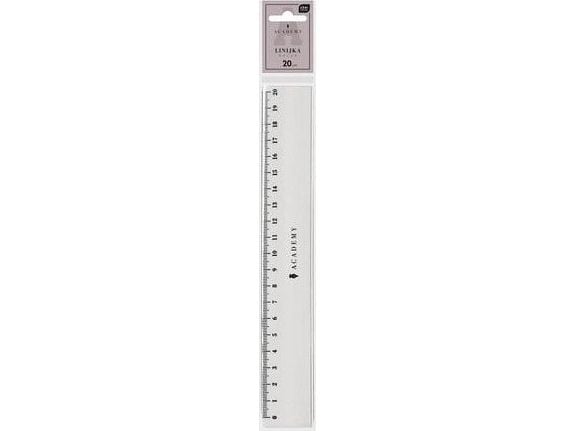 Muovinen viivoitin 20cm Academy