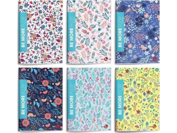 Koh I Noor skrivebok A4/48K linjer Be More Flor (10 stk)
