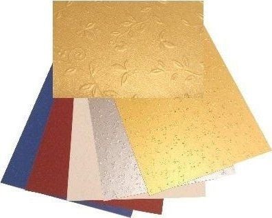 MFP-papir (kartong) preget ornament 220 g 25x35 cm 5 ark MIX