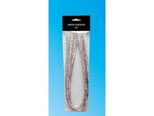 FOLIA chenilledusker sølv 9 mm x 50 cm 10 stk