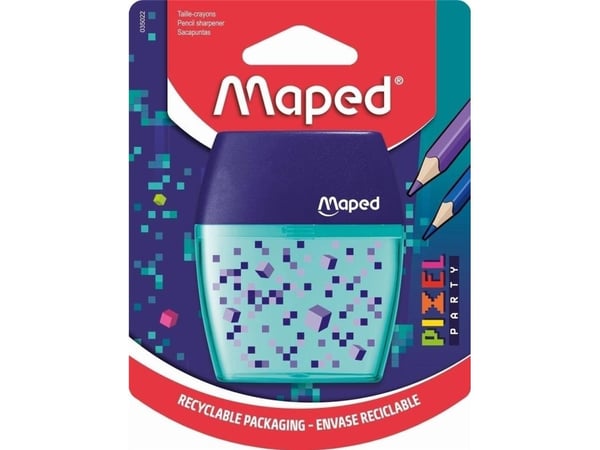 Maped blyantspisser Shaker Pixel 2 med 2 hull MAPED