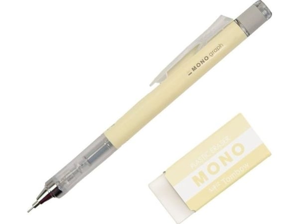 Kontrollpenna med sudd Mono Graph 0,5 mm pastel
