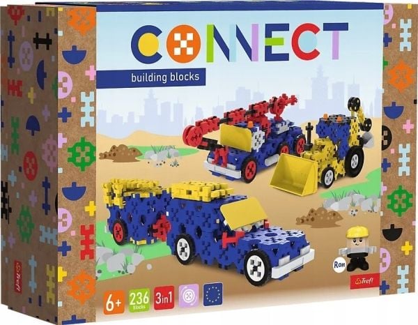 Trefl TREFL-rakennuspalikat Connect Poj/SUV-scream L 61979