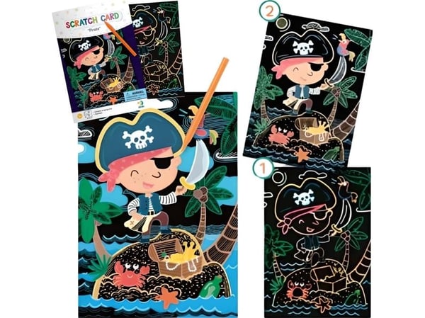 Dodo ART SCRATCH PIRATMALING VED BRUK AV SCRATCH METODE FOR DE yngste