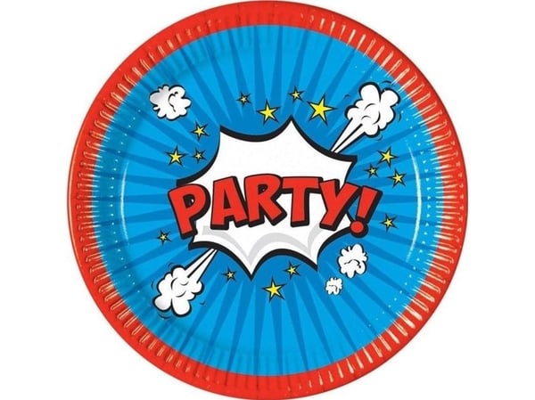 Bom Party papirtallerkener 23cm 8stk
