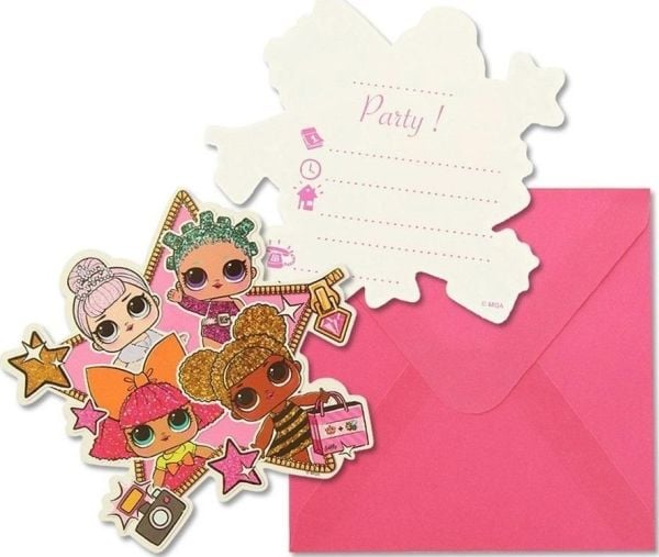LOL surprice glitterati invitationer LOL surprice glitterati invitationer