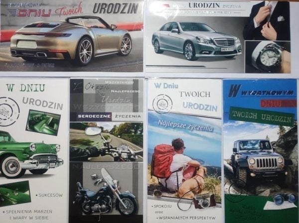 Panorama gratulasjonskort til menn DL + konvolutt, Panorama mix