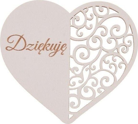 Treskilt "Thank you" hvit 5-pk