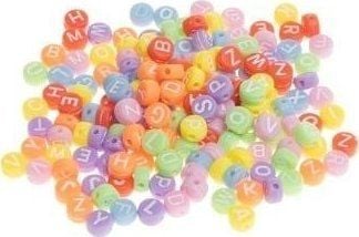 BREWIS Akrylperler alfabet 4x7mm 20g