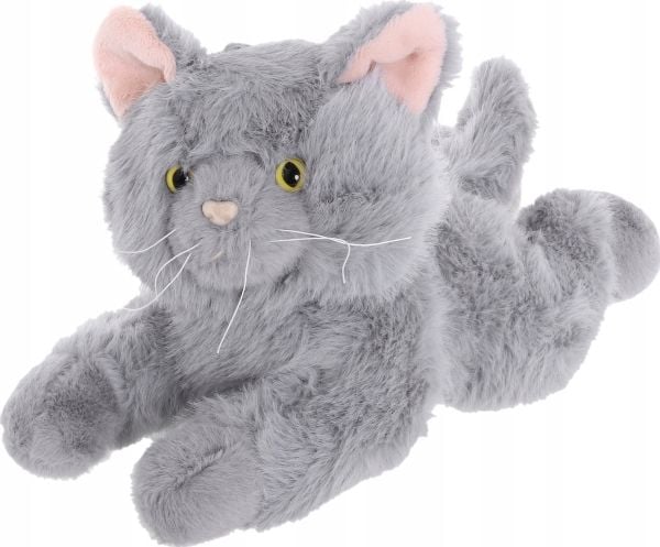 Madej Maskotka Pluszak Katt 55 cm grå stor gosig plysch