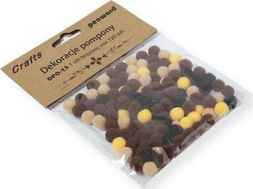 DP Craft dekorasjonsdusker 1 cm mix brun 120 stk