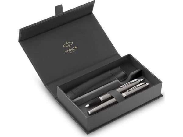 Parker 2214458, Sølv, 2 stykker, Kulepenn + fyllepenn