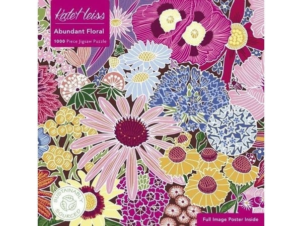 Puzzle 1000 Abundant Floral Kate Heiss Flowers