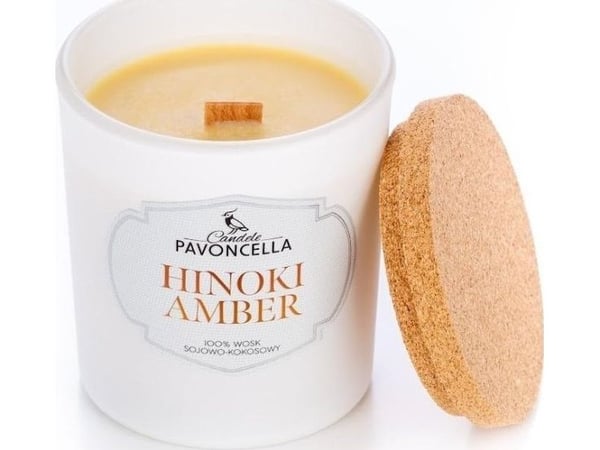 Continental soya-vokslys Hinoki Amber hvit 135 g