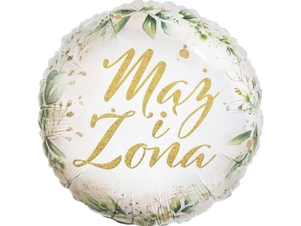Mann og kone folieballong 45cm