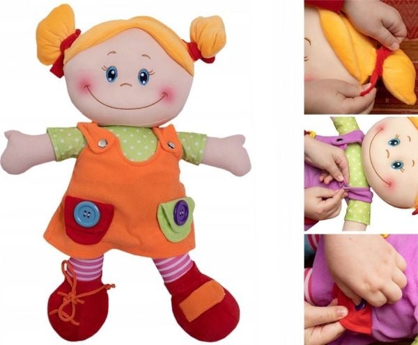 Askato docka med orange klänning
