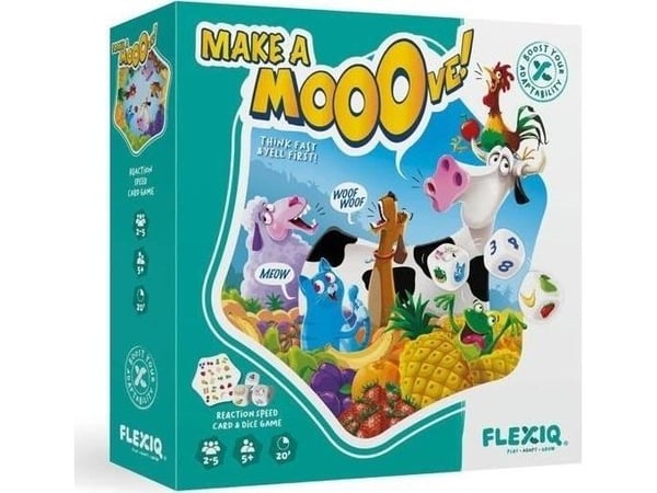 Lag en Mooove! - spille kort og terninger