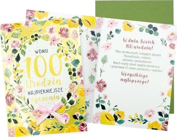 KUKARTKA gratulasjonskort B6 100 (blomster)