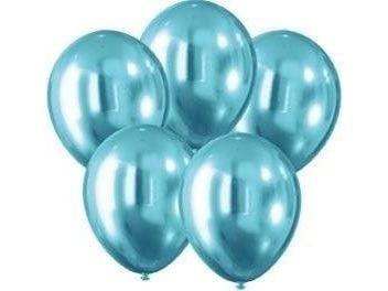 Arpex ballonger med kromeffekt blå 30 cm 5 st