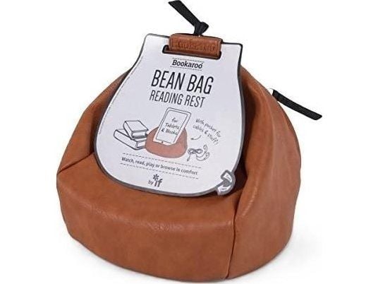 IF Bean Bag sittpuff med ficka för bok/surfplatta brun