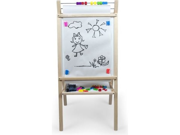 3toys magnettavle medium med papirrull og regnebrett