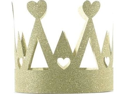 Party Deco Sweet Love-krone, gull, 11 cm. universal