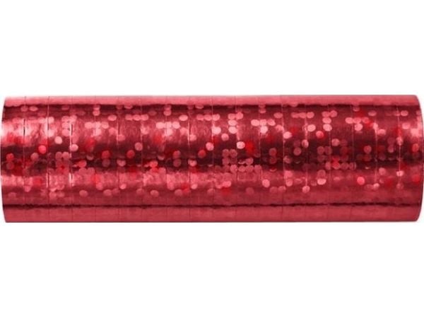 Party Deco serpentiner holografiska, röda, 3,8m, 18 st. universell