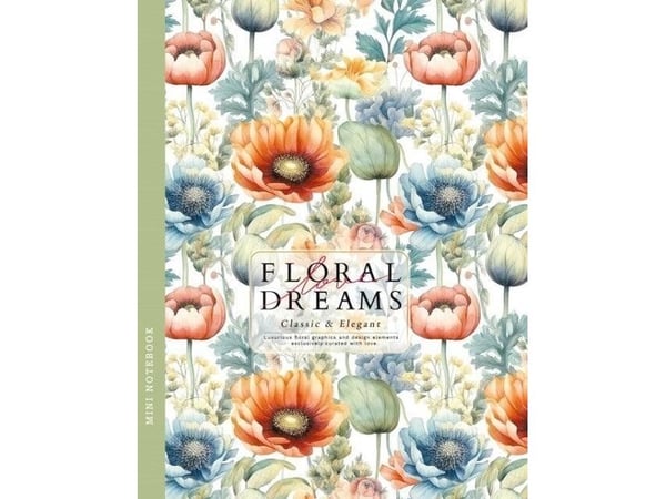 Fresh notatbok 128x165/64K, linjer, blomster FRESH |