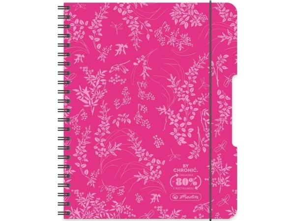 Herlitz spiralhefte B5/80 ruter rosa (2 stk)