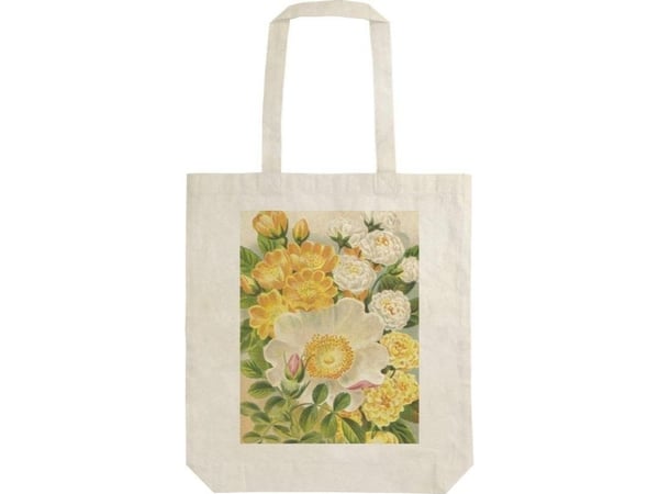 STBAG 61 gule roser bomullspose shopping