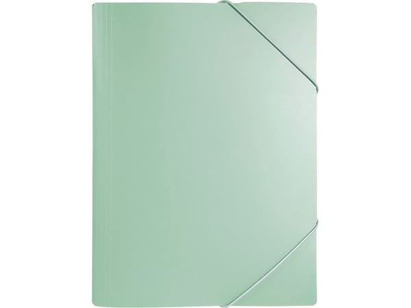 Biurfol tegningmappe med strikk A4 plast PP soft touch grønn BIURFOL