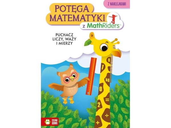 Matematiikan voima MathRidersin kanssa. pöllö laskee, punnitsee, mittaa |