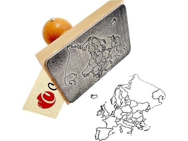 Stämpelkarta över Europa