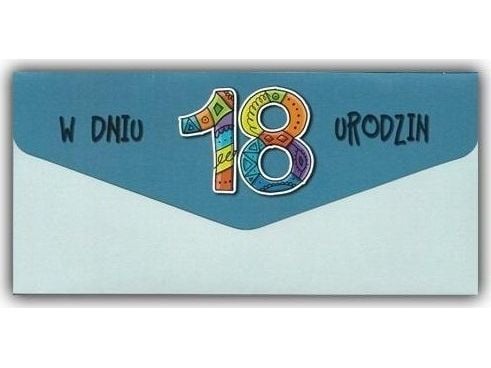 Trend gratulasjonskonvolutt - 18 år