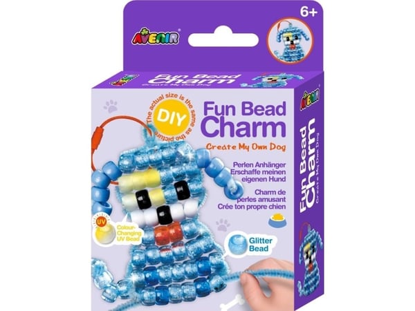 Avenir morsomme anheng med perler – hund