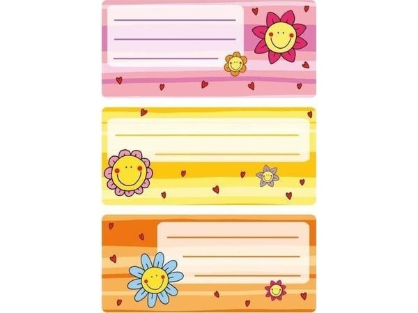 HERMA Book labels - Selv-adhesiv - gul, oransje, rosa - 76 x 35 mm (3 ark merkelapper