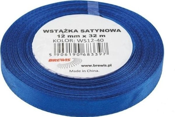 BREWIS Satengbånd mørkeblå 12 mm x 32 m