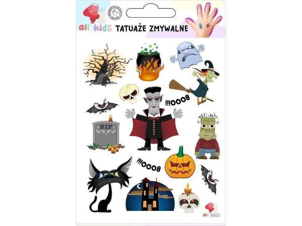 Halloween 1 Midlertidige tatoveringer for barn
