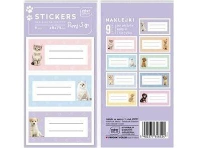 Interdruk klistremerker til mapper 9 stk – Puppy Sign