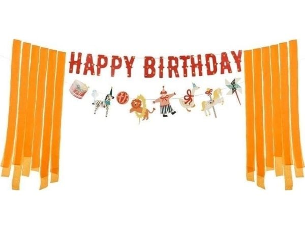 PartyDeco GRL122, Vimpler, Papir, Flerfarget, Bilde, Bursdag, Vegg