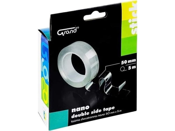 Grand dobbeltsidig nano-tape 50 mm x 5 m GRAND