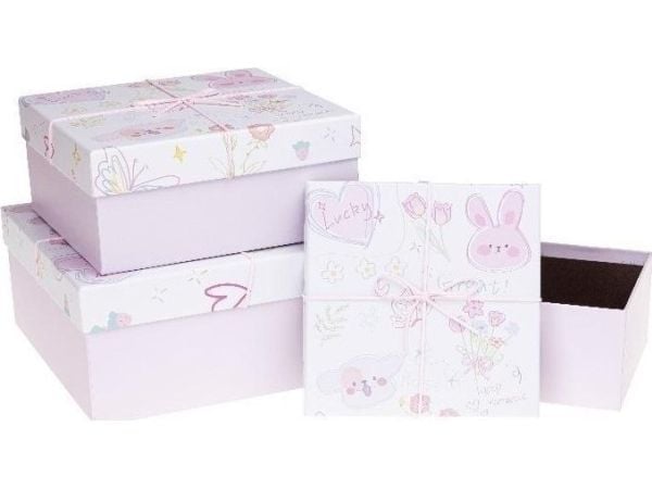 Lahjapakkaus rusetti 3kpl pastelli ROZETTE