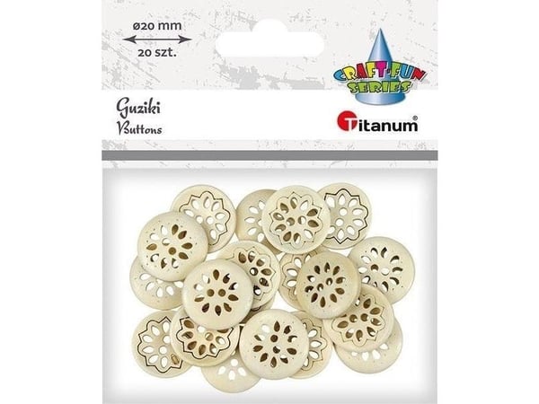 TIP-TOP treknapper gjennombrutt blomst 20 mm 20 stk