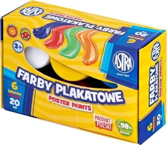 Astra plakatsmaling Astra 6 farger x 20 ml STANDARD BOX